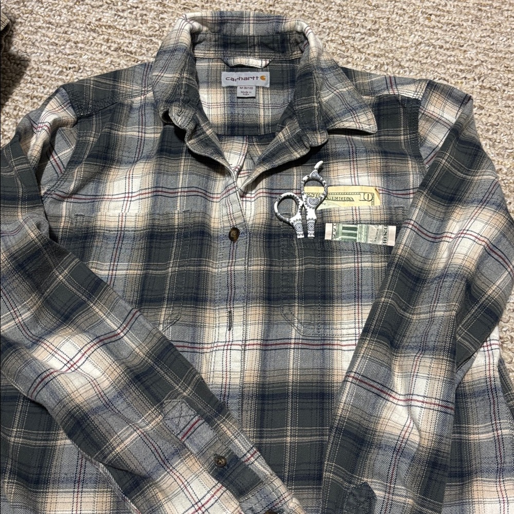 Carhartt Casual Plaid Shirt - Green and tan